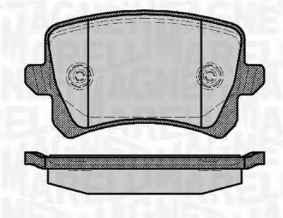 MAGNETI MARELLI 363916060658 -  Комплект тормозных колодок, дисковый тормоз